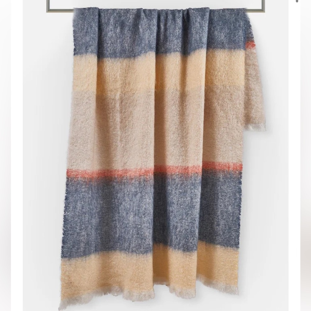Cushendale Silare Mohair Throw Blanket - Slate